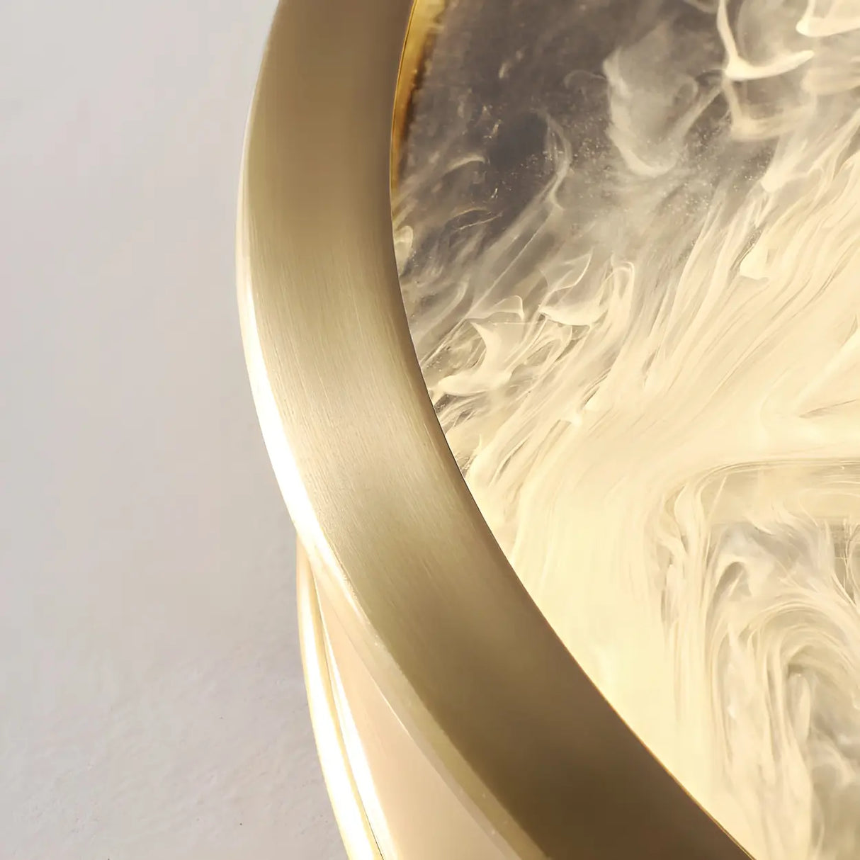 Stylish Golden Round Dimmable LED Flush Mount Light Image - 7