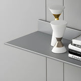 Stylish Horizontal Wall Mount Metal Short Bookshelves Image - 12