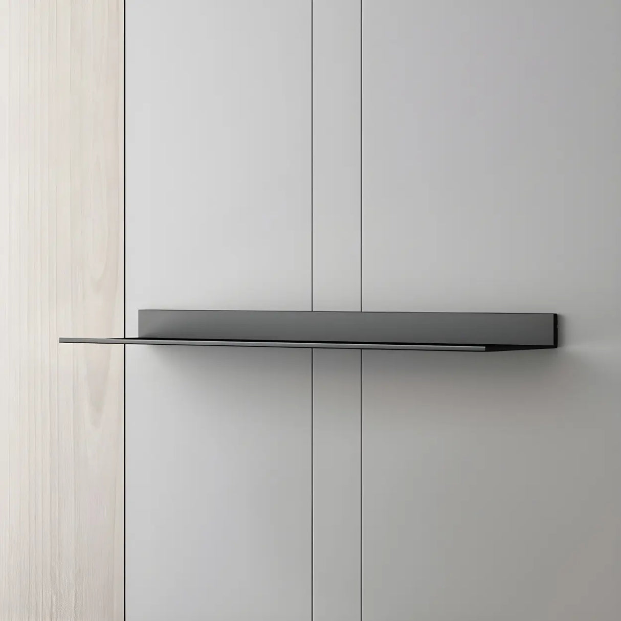 Stylish Horizontal Wall Mount Metal Short Bookshelves Image - 2