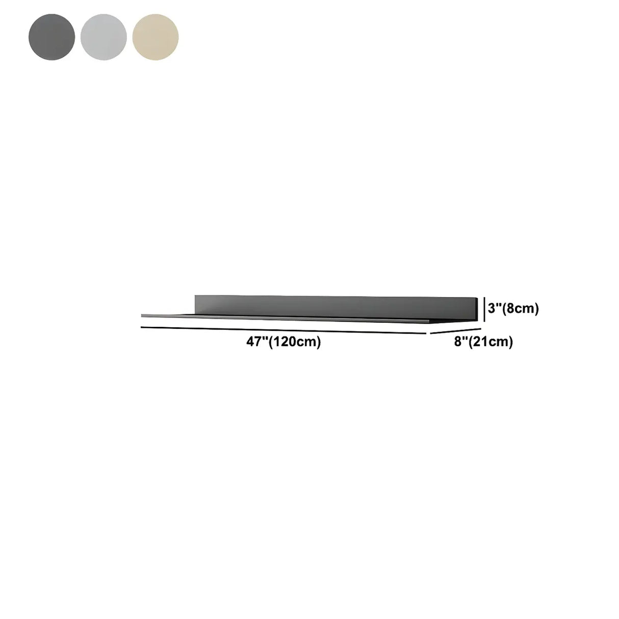 Stylish Horizontal Wall Mount Metal Short Bookshelves Image - 22