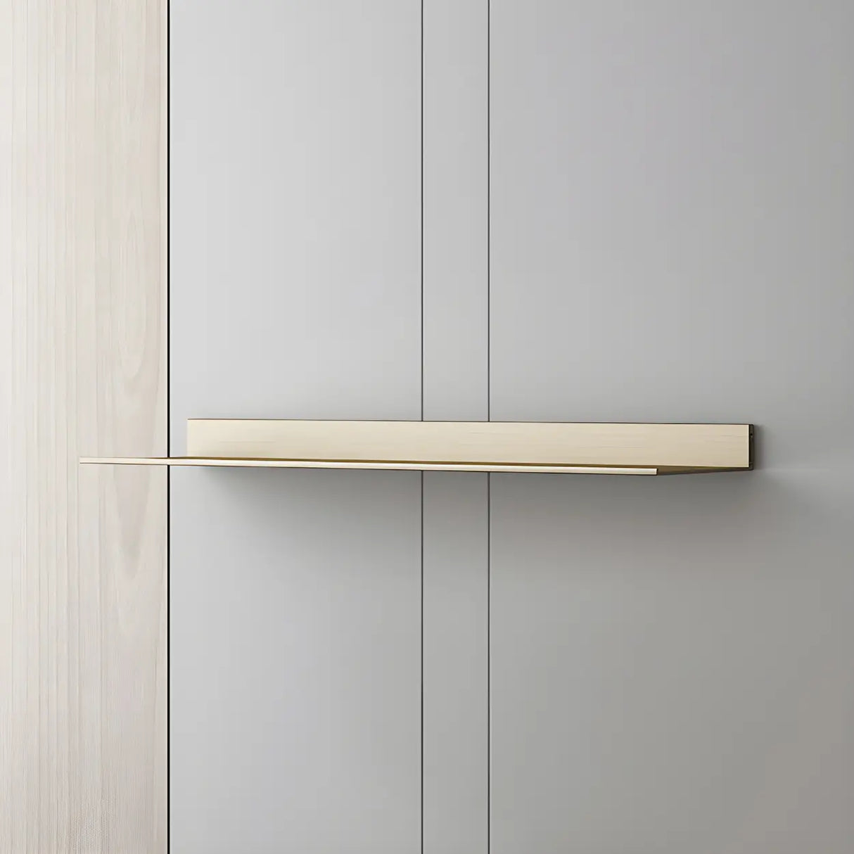 Stylish Horizontal Wall Mount Metal Short Bookshelves Image - 5