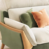 Stylish L-Shape Stationary Fabric White Standard Chaise Sofa Image - 11