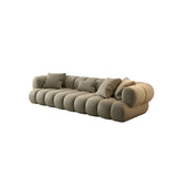 Stylish L-Shaped Velvet Sage Green Large Sectional Sofa Image - 15