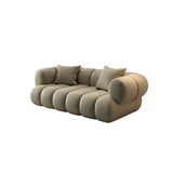 Stylish L-Shaped Velvet Sage Green Large Sectional Sofa Image - 9