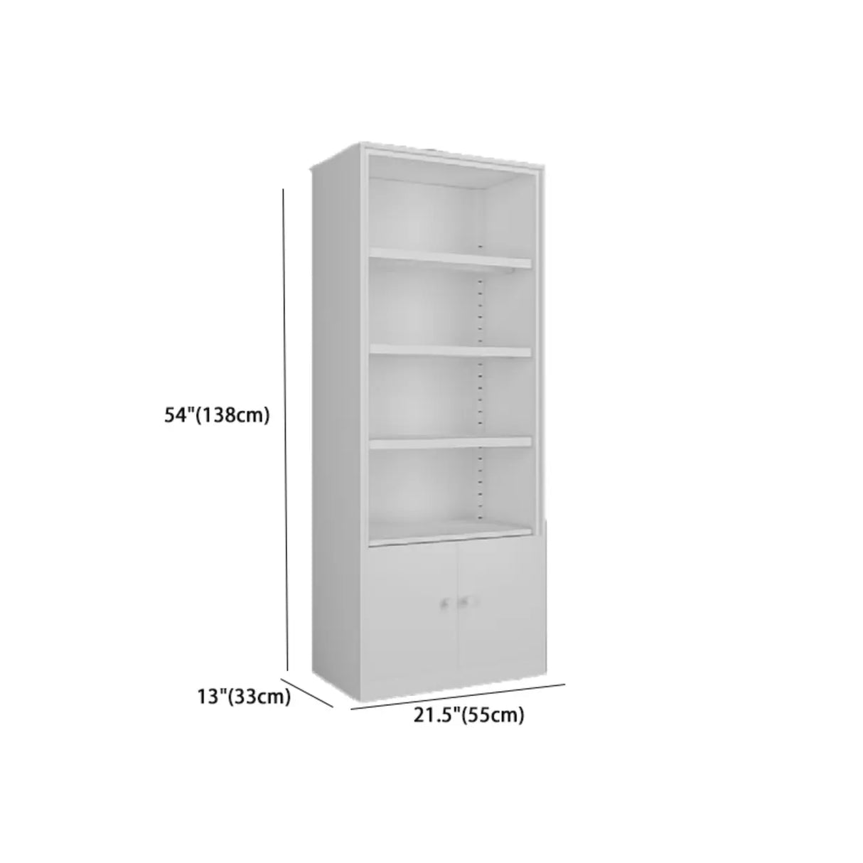 Stylish Metal Closed Back Standard Display Bookcase Image - 18