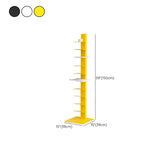 Stylish Metal Open Back Spine Narrow Bookshelf White #size