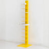 Stylish Metal Open Back Spine Narrow Bookshelf White Image - 2