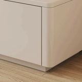 Stylish Milk Cocoa Wooden TV Stand with Drawers Image - 14