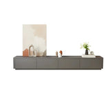 Stylish Milk Cocoa Wooden TV Stand with Drawers Image - 17