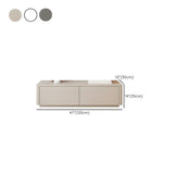 Stylish Milk Cocoa Wooden TV Stand with Drawers #size