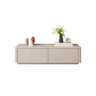 Stylish Milk Cocoa Wooden TV Stand with Drawers Image - 7