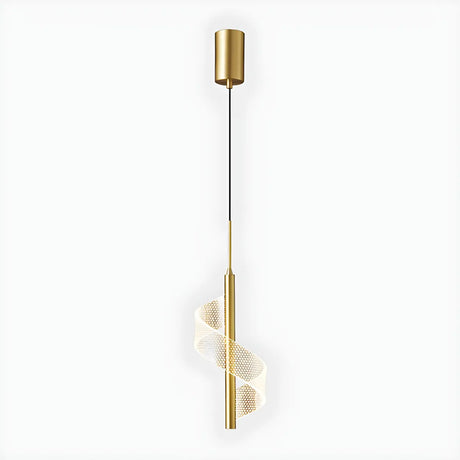 Stylish Mini Gold Spiral Dimmable LED Pendant Light Image - 6