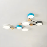 Stylish Modular Round LED Semi-Flush Mount Lamp 4-Light Image - 11