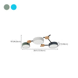 Stylish Modular Round LED Semi-Flush Mount Lamp 4-Light Image - 20
