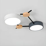 Stylish Modular Round LED Semi-Flush Mount Lamp 4-Light Image - 6