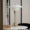 Stylish Multi-layered Umbrella Amber Glass Table Lamp Image - 3