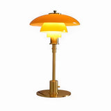 Stylish Multi-layered Umbrella Amber Glass Table Lamp Image - 8