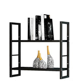 Stylish Open 3-Tier Black Wall-Mounted Iron Bookshelf Image - 19