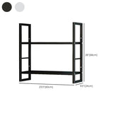 Stylish Open 3-Tier Black Wall-Mounted Iron Bookshelf #size