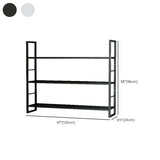 Stylish Open 3-Tier Black Wall-Mounted Iron Bookshelf Image - 27