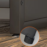 Stylish Open Back Alloy 6-Shelf Storage Bookshelf Black Image - 10