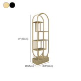 Stylish Open Oval Metal Frame Display Bookshelf Gold #size