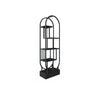 Stylish Open Oval Metal Frame Display Bookshelf Gold Image - 7
