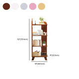 Stylish Open Wood Curved Corner Storage Bookcase White Image - 19