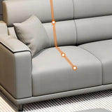 Stylish Premium Grey Tech Cloth Pillow Four Seats Sofa Image - 4