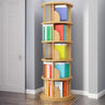 Stylish Round Revolver Tower Wooden Storage Bookcase Image - 12