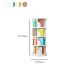 Stylish Round Revolver Tower Wooden Storage Bookcase Image - 29