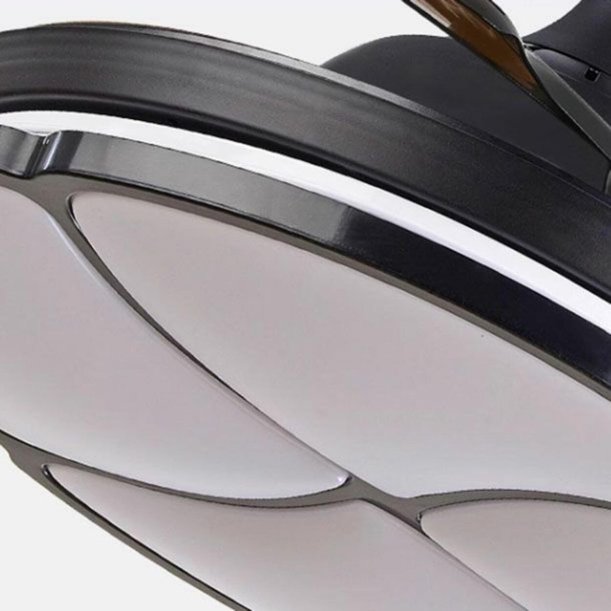 Stylish Round Transparent 4 Blade Ceiling Fan Light Image - 11
