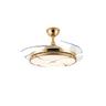 Stylish Round Transparent 4 Blade Ceiling Fan Light Image - 5