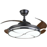 Stylish Round Transparent 4 Blade Ceiling Fan Light Image - 9