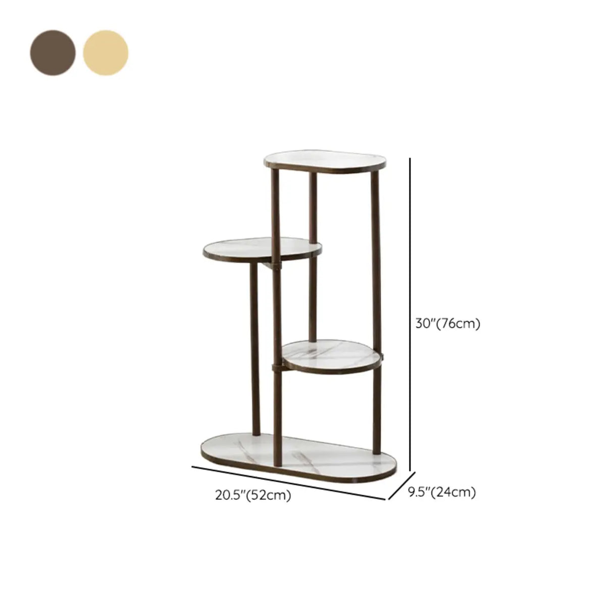 Stylish Round Wood Indoor Natural Tiered Plant Stand 