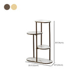 Stylish Round Wood Indoor Natural Tiered Plant Stand #size