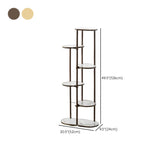 Stylish Round Wood Indoor Natural Tiered Plant Stand Image - 15