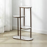 Stylish Round Wood Indoor Natural Tiered Plant Stand Image - 9