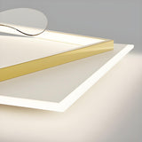 Stylish Simple Square Flush Ceiling Fan with Light Image - 9