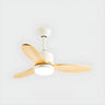 Stylish Solid Wood 3-Blade LED Ceiling Fan with Light Image - 4