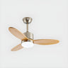 Stylish Solid Wood 3-Blade LED Ceiling Fan with Light Image - 7
