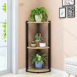 Stylish Triangular 5-Tier Wood Corner Plant Stand White Image - 20