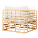 Stylish U-Shape Rattan Beige Patio Sofa Set Image - 7