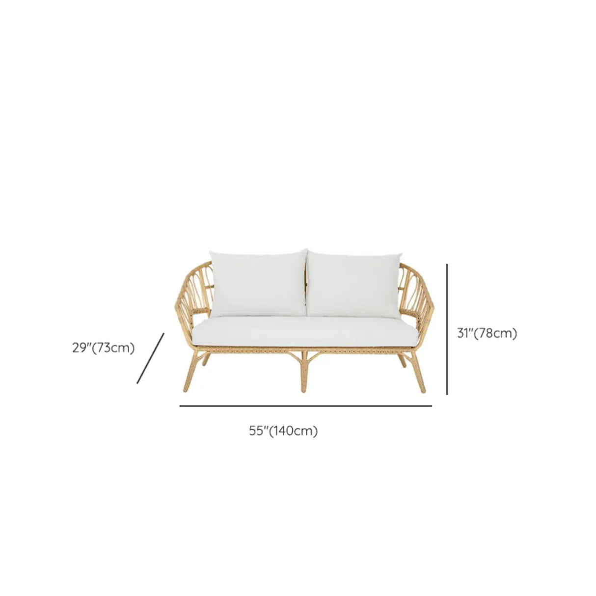 Stylish UV Resistant Outdoor Rattan Patio Conversation Set Image - 15