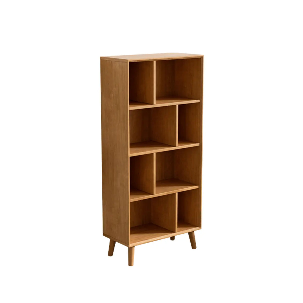 Stylish Vertical Black Rubberwood Display Bookcase Image - 16