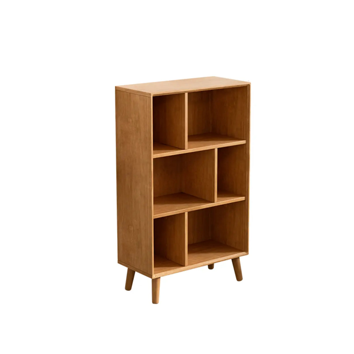 Stylish Vertical Black Rubberwood Display Bookcase Image - 17
