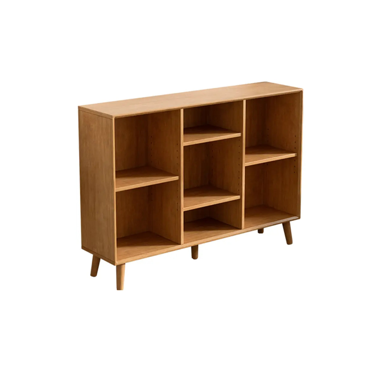 Stylish Vertical Black Rubberwood Display Bookcase Image - 18