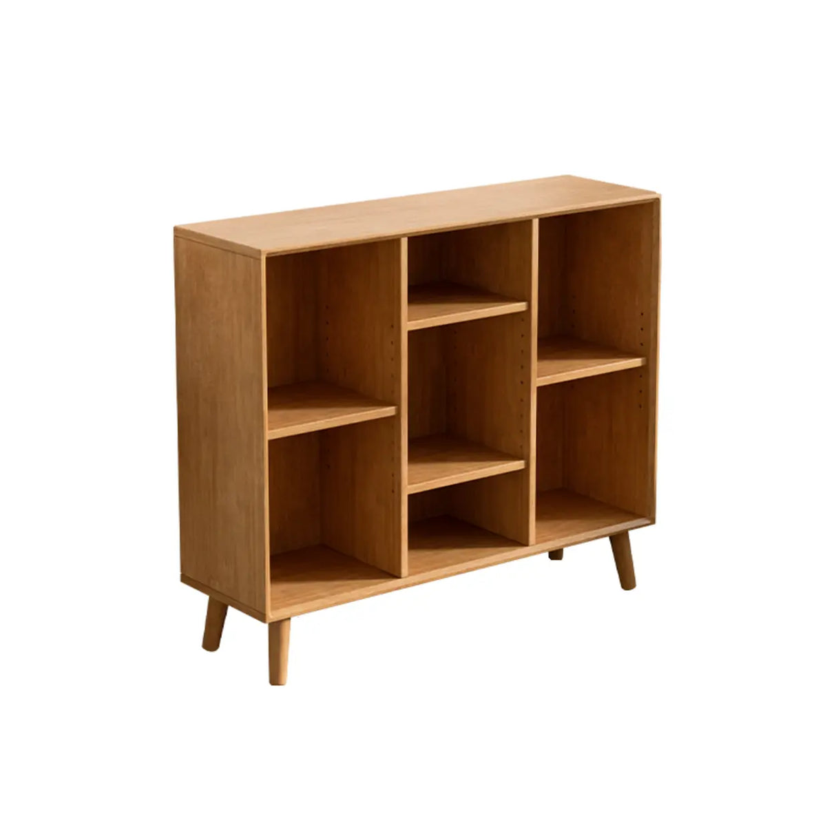 Stylish Vertical Black Rubberwood Display Bookcase Image - 19