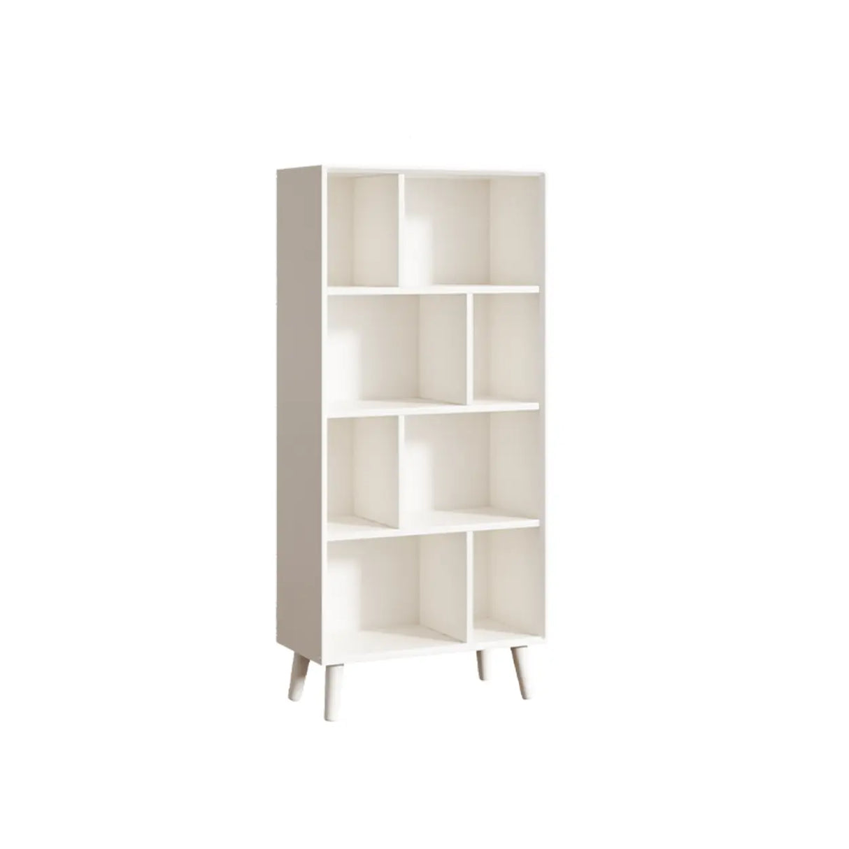 Stylish Vertical Black Rubberwood Display Bookcase Image - 20