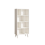 Stylish Vertical Black Rubberwood Display Bookcase Image - 20